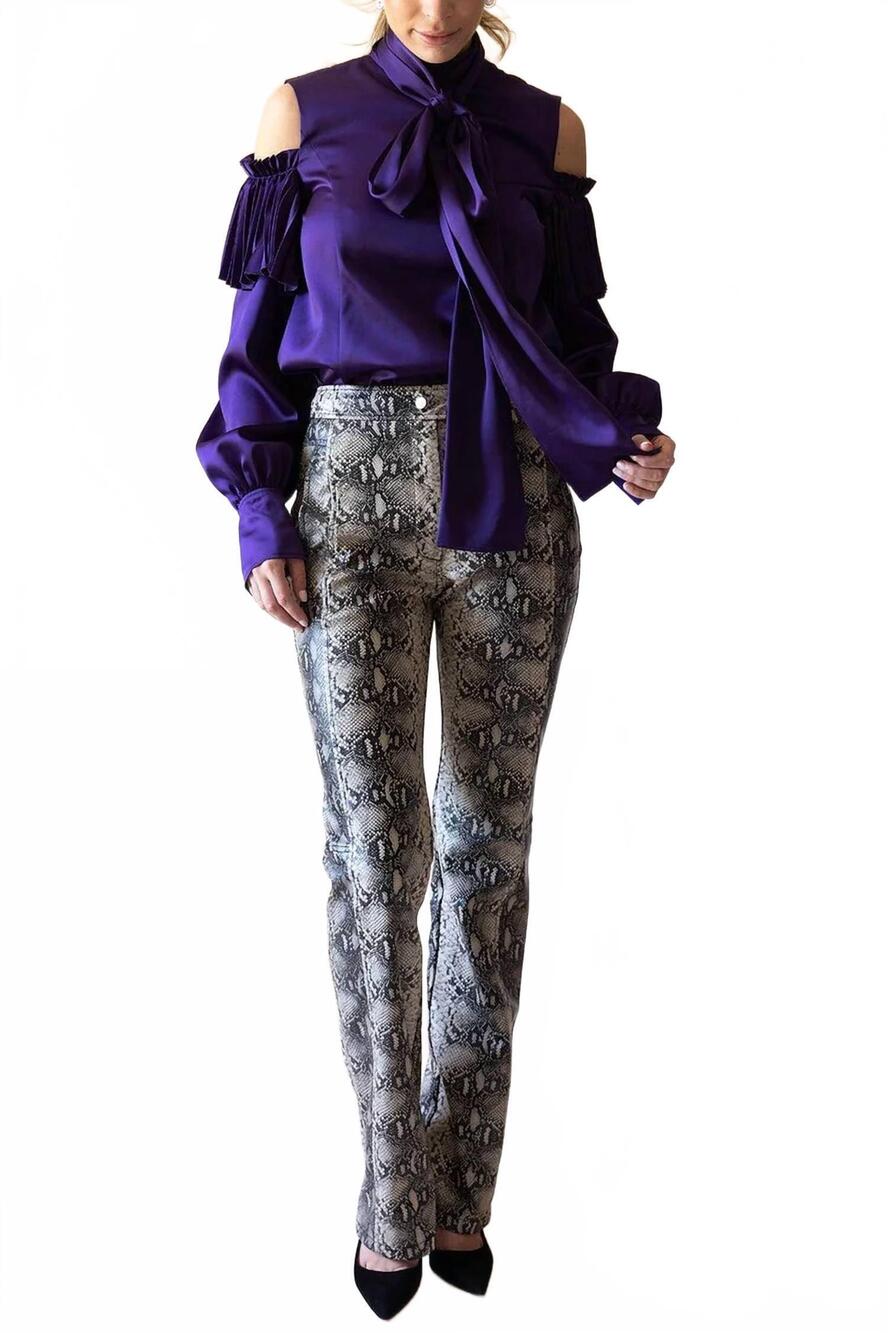 NEW ADEAM ashlee cold shoulder top in blackberry